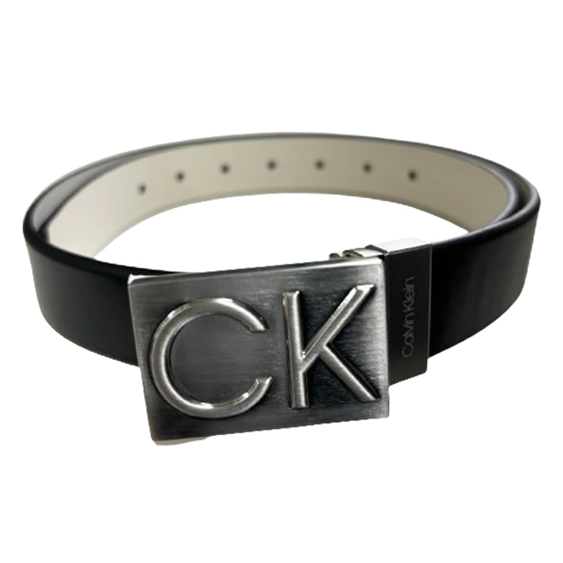 

ck Ремень Двусторонний Узкий С Логотипом Кожаный Business Casual ПЛАШКА С ЛОГОТИПОМ ДВУСТОРОННЯЯ 11CK020027 MD [Calvin Klein] Мужской ЧЕРНЫЙ/БЕЛЫЙ(112) [Использовал]