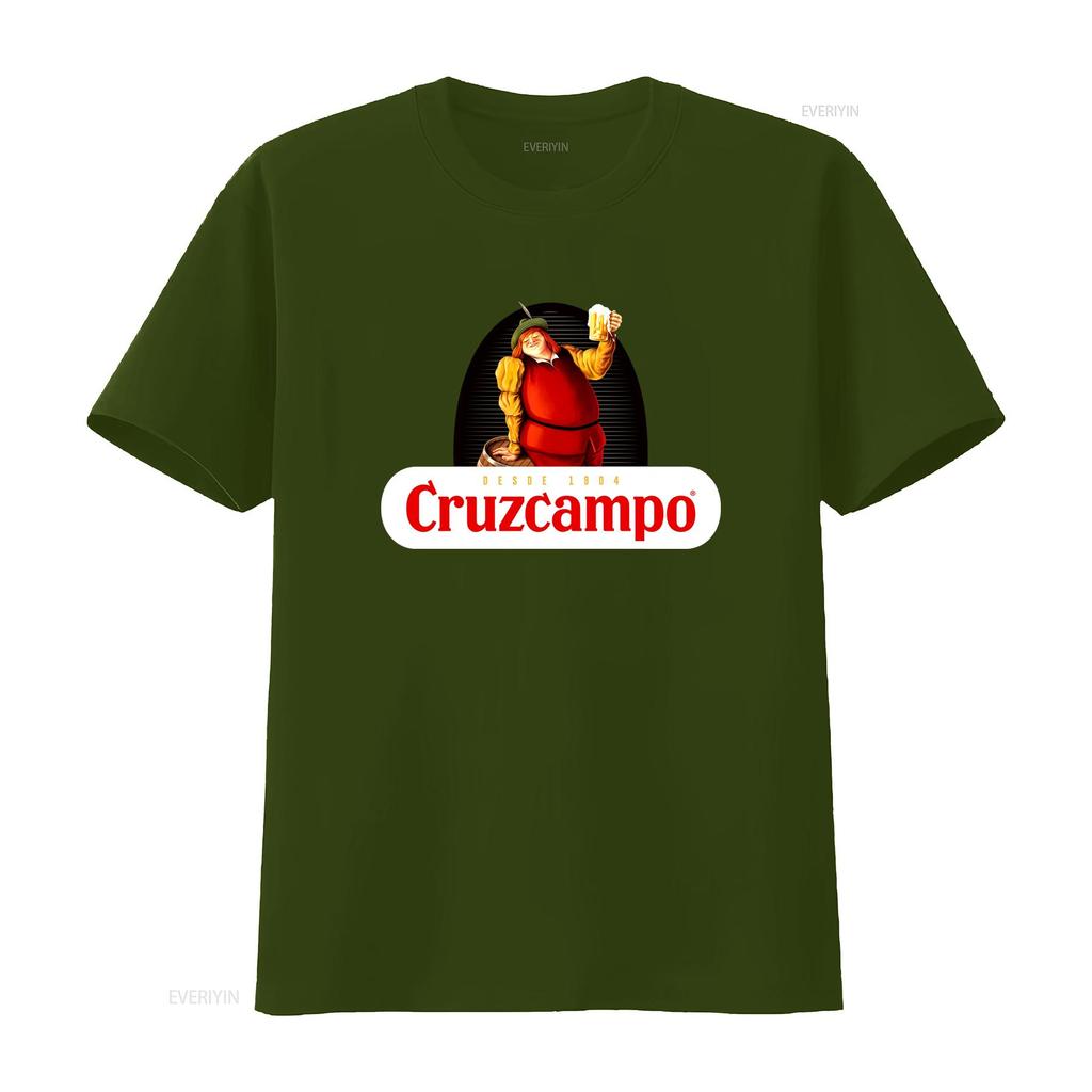 Cruzcampo Vintage Beer Lover T Shirt Classic Cotton for Perfect Christmas  Vintage Washed Top For Everyday Wear Homme Versatile