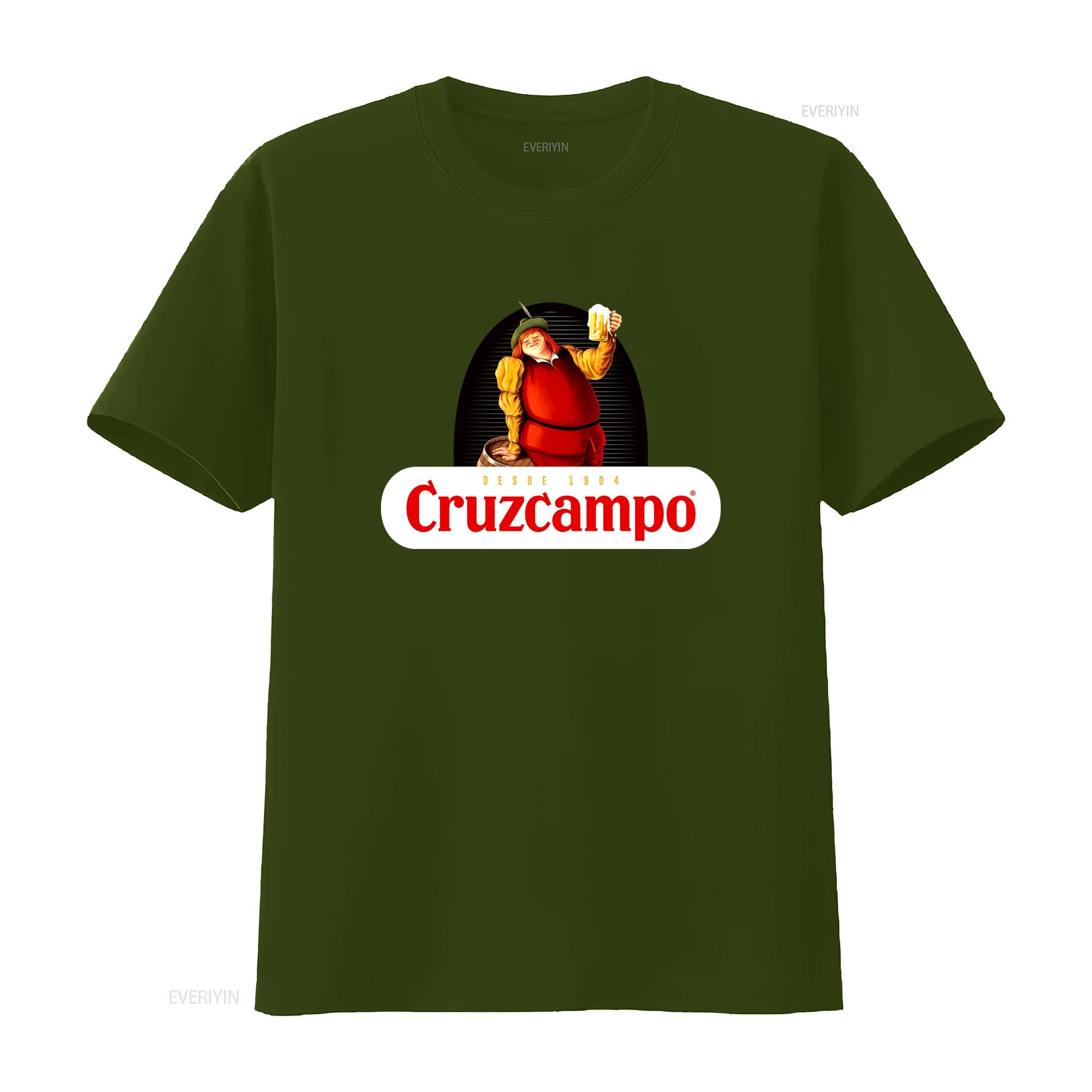 

Футболка Cruzcampo Vintage для любителів пива Класична бавовняна для ідеального Різдва vintage Прана футболка для повсякденного носіння homme Універсальна 3XL