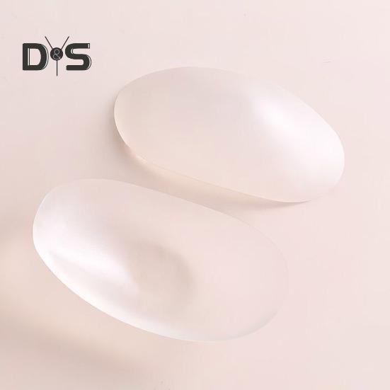 1 Pair Shoulder Pads for High Low Shoulders 3D Self Adhesive Silicone Anti-Slip Sponge Shoulder Push-up Pad Sweat-proof Smooth Curves DIY Clothes