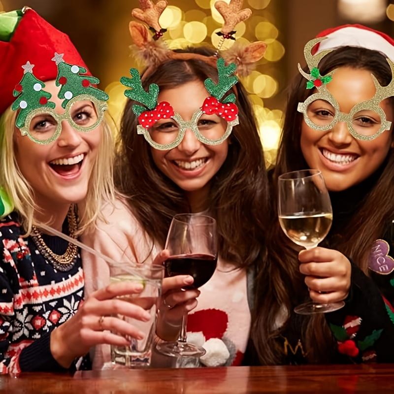 1 Stück Weihnachtsfeier Brillen, Unisex, Perfekt für Fotoautomaten-Requisiten und Dekorationen für Halloween, Weihnachtsveranstaltung & Partyzubehör