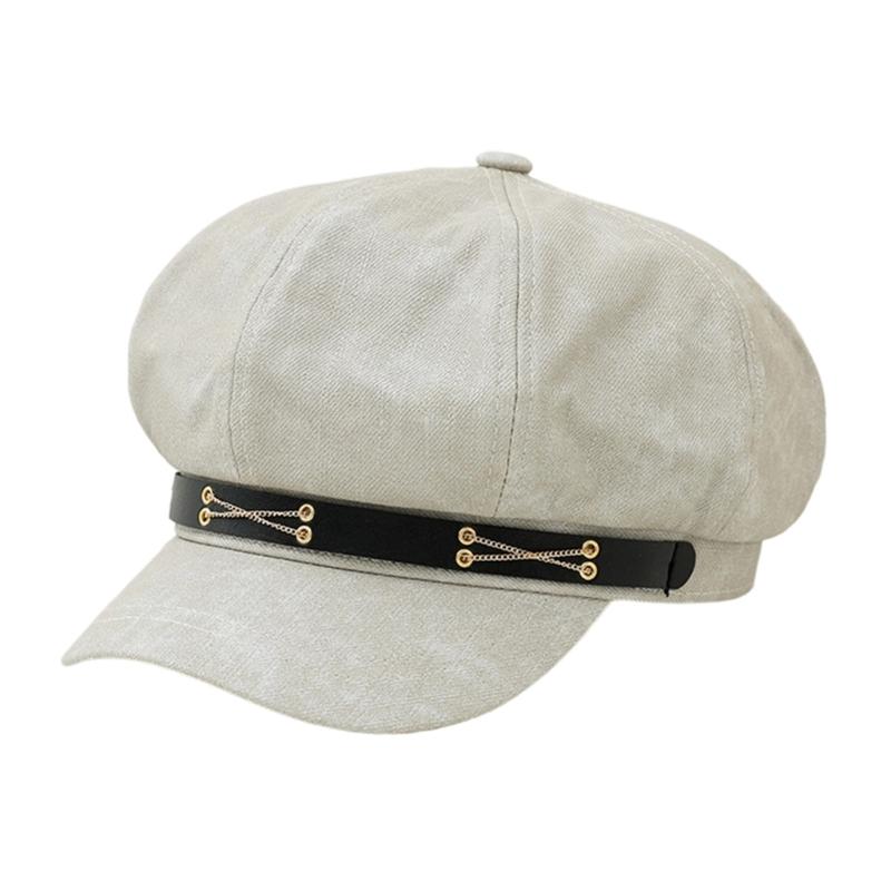 Trendy Painter Hat Oversized Fashion Hat French Beret for Dating Photography Cabbie Headwear Painter Hat светло-серый