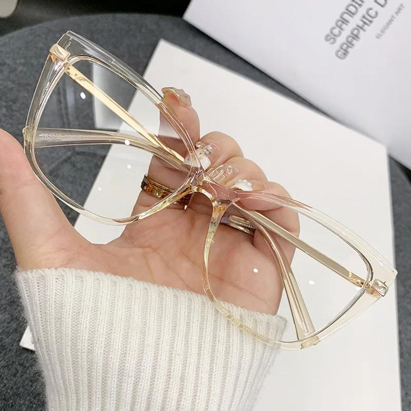 Fashion Cat Eye Glasses Gradient Color Retro Anti Blue Light Glasses Optical Eyeglasses Butterfly Frame Computer Eye Glasses