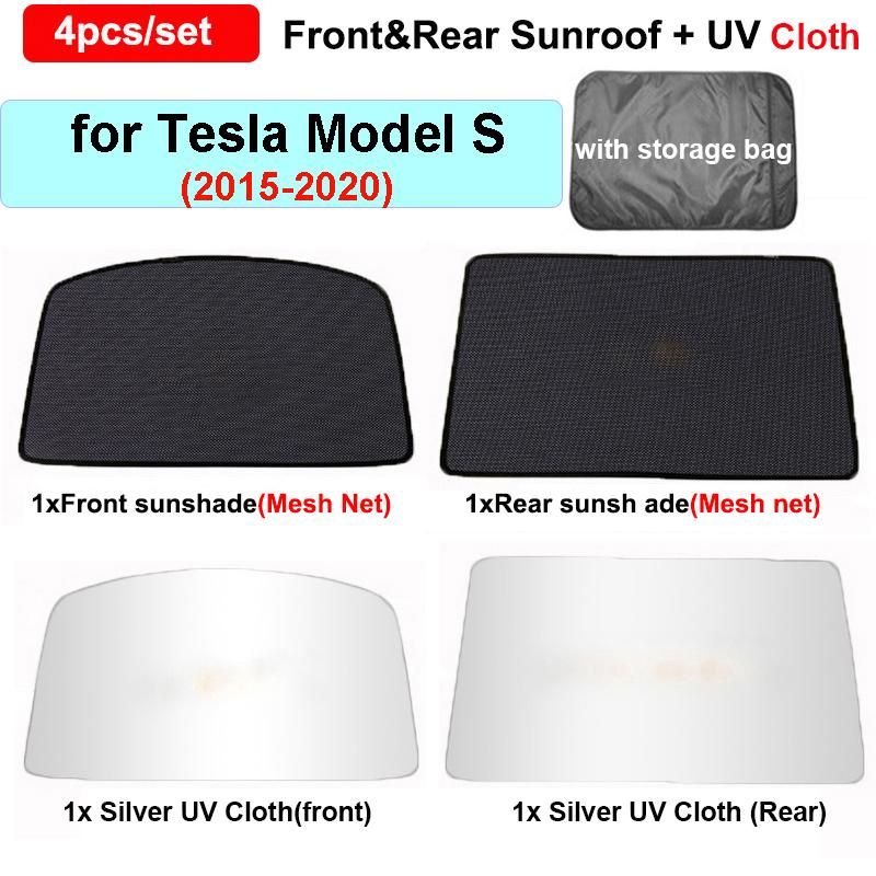 For Tesla Model S Sun Shade Privacy Window Sunshade Foldable Glass Roof Skylight Blind Sunroof Shading ModelS Anti UV Protector