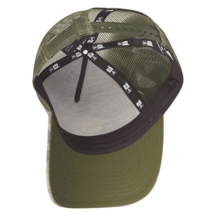 New Era A-Frame Adjustable Trucker Cap - Superman wood camo