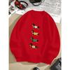 Kids Sweatshirt Cartoon Dachshund Pullover Sweatshirt - Long Sleeve Casual Top with Swimwear Print for Autumn And Winter