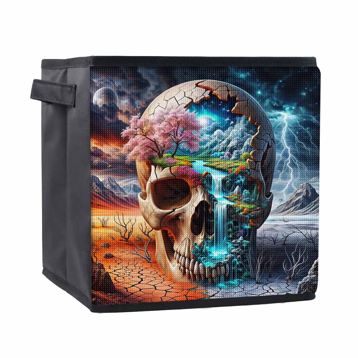 

Skull 5D Diamond Painting Storage Basket Full Round Drill Mosaic Diamond Embroidery Cross Stitch Kits Home Decor Home Decor 25cmx25cm