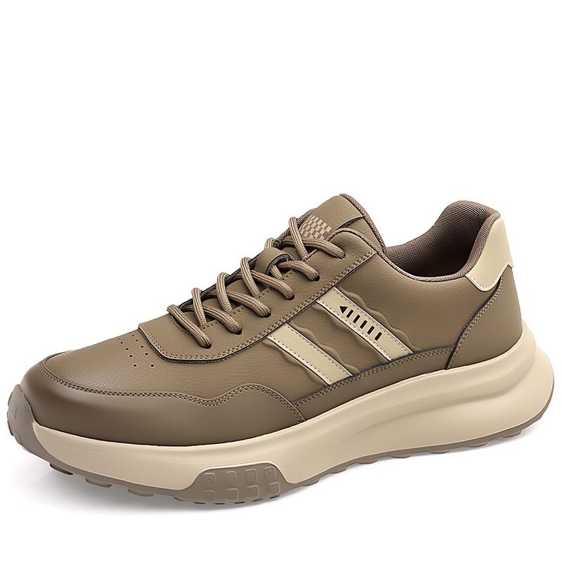 

Модная мужская удобная обувь на шнуровке, кожаная модная повседневная обувь, мужская обувь на вулканизированной подошве на все случаи жизни, мужская обувь для скейтбординга класса люкс 44 хаки