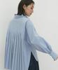 Bis Back Pleated Sax Women's Shirt, Near-Infrared Protection/UV Protection, (48)