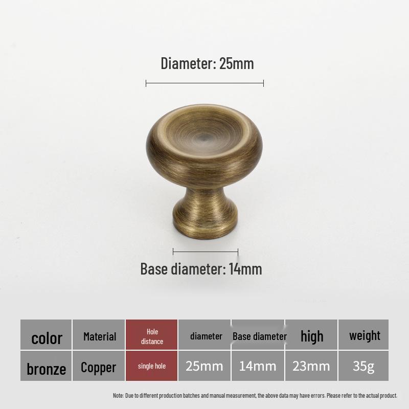 Bronze Brass Pull Handle: New Chinese Style Cabinet, Wardrobe & Drawer Retro Door Handle