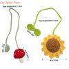 Y4UA 2pcs designs Crochet Car Mirror Accessories Car Interior Hanging Charms