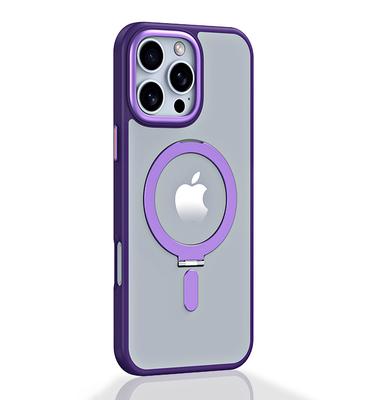 For iPhone 16 Pro Max Case Compatible with MagSafe TPU+Acrylic Kickstand Phone Cover