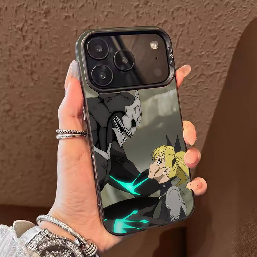 Hot K-Kaiju No8 Anime Phone Case For iPhone 17,16,15,14,13,12,11,Pro Max,Plus Candy Silver Cover