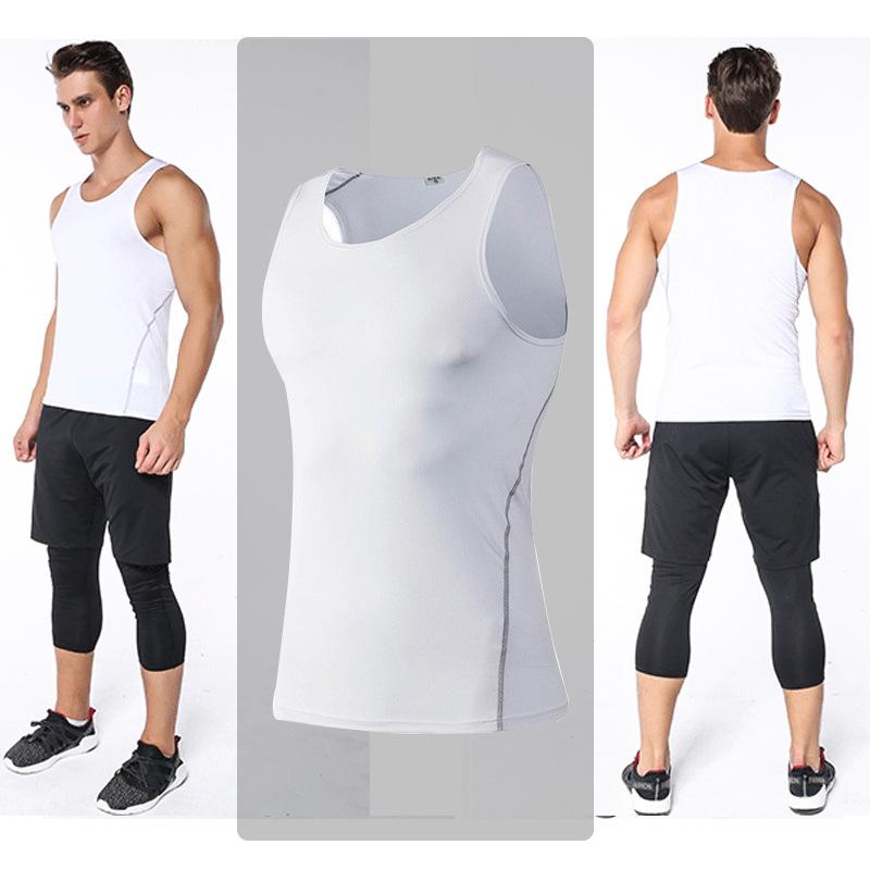 Chaleco de Entrenamiento para Hombre de Secado Rápido y Alta Elasticidad - Capa Base Transpirable que Absorbe el Sudor para Correr y Baloncesto