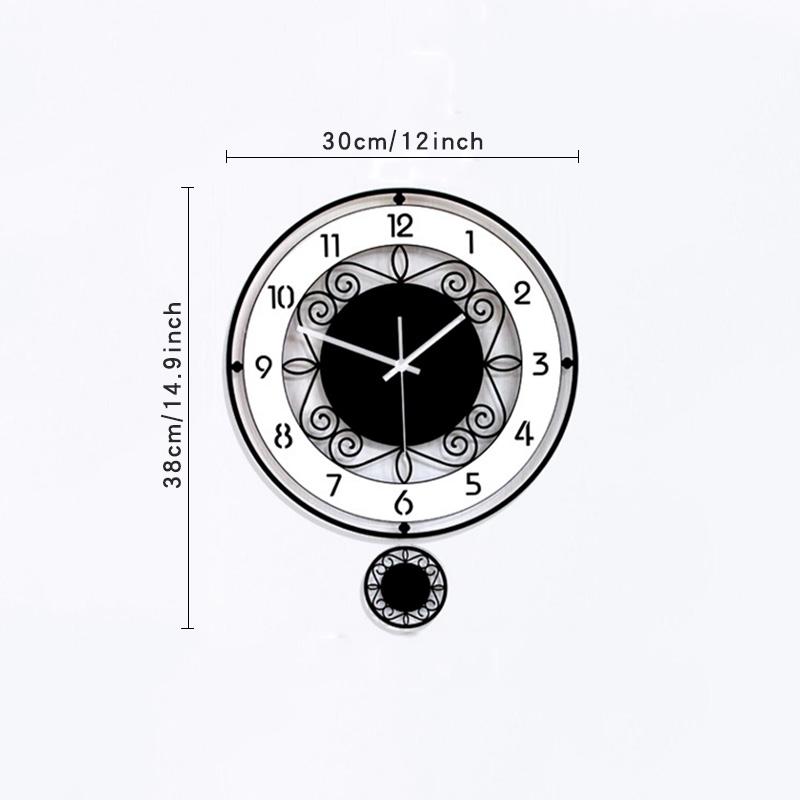 

Acrylic wall clock silent wall clock black and white minimalist style is very suitable for modern home or office decoration. (WHITE,14 .9inch) білий
