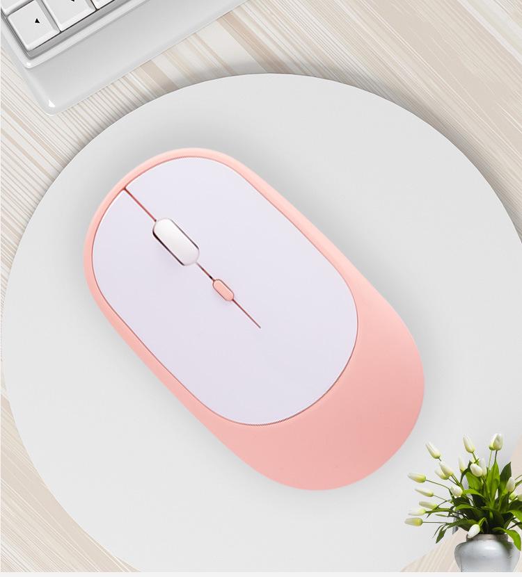 Rechargeable Dual-Mode Bluetooth Mouse for Tablet and Laptop: 2.4G Wireless for Office and Home Use