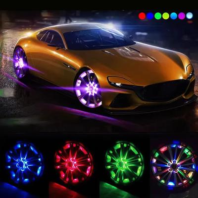 LED Light Solar Energy Flash Car Wheel Light Hub Bulb Tire Tyre Valve Car Motorcycle Tire Colorful Modes Valve Light Wheel Lamp