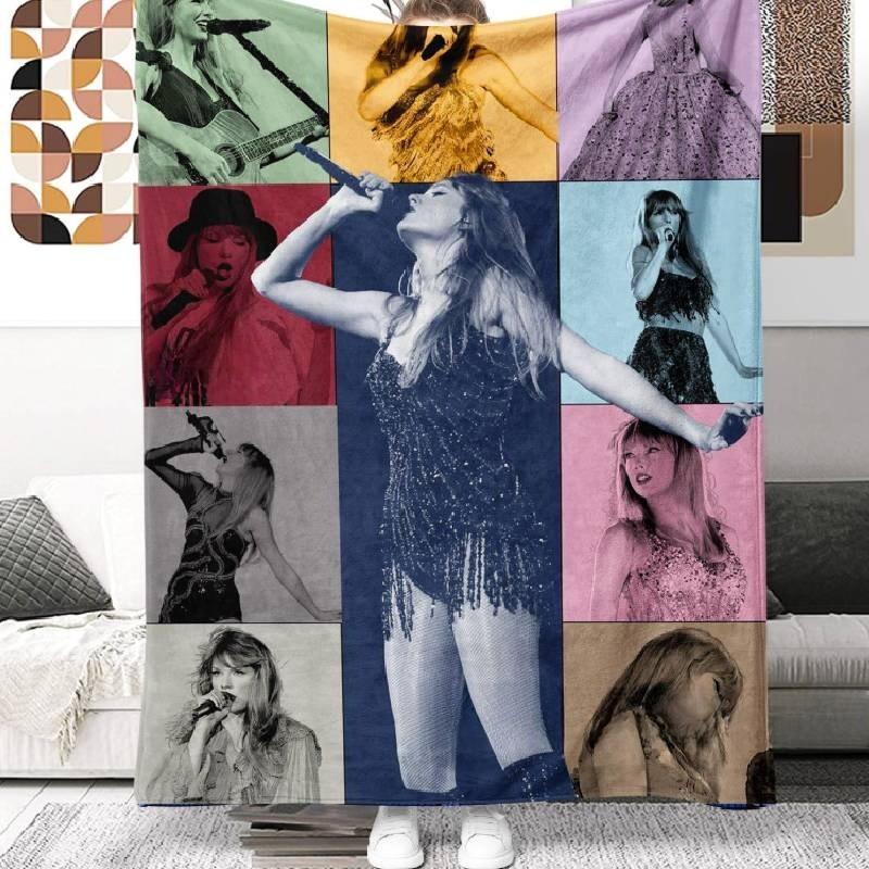 Taylor Swift Themed Blanket With Geometric Pattern For Office Nap And Home Relaxation