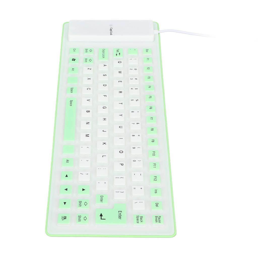 Silicone Keyboard Fully Sealed Design Lightweight Portable Silent Soft Comfortable USB Wired