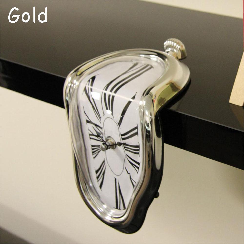 Fashion Home Art Design Wall Decor Silent Melting Clock Roman Numerals Hanging Wall