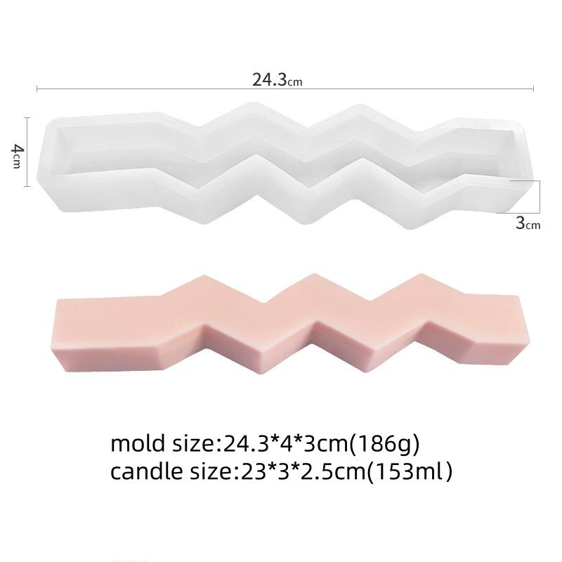 12 Hole Waveform Stick Silicone Mold Handmade Chocolate Cheese Stick Candle Soap Resin Mold Cake Baking Decoration