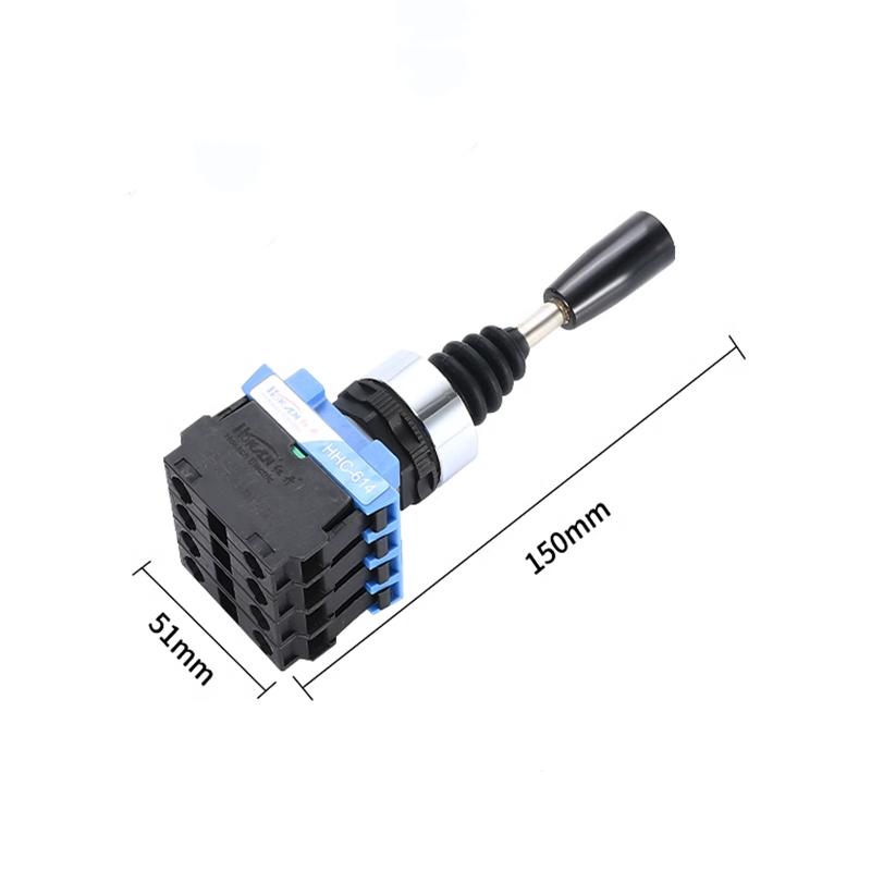 22mm Joystick Switch Momentary Monolever Cross Rocker Master Switch 2/4-Way Self-reset Self-lock 2NO 4NO HKC614 612 622 624