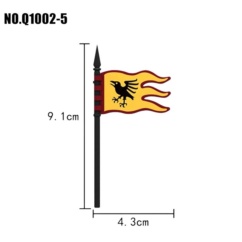 Medieval Military Castle Knight Soldier Shields Building Blocks Flags Movie Figures Accessories Mini Compatible Brick Toy Gifts