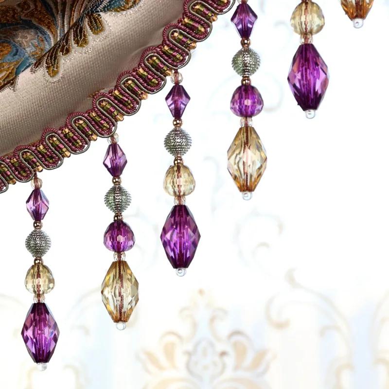 

6 метров цветной хрустальный подвесной кисточки занавеска бахрома глянцевые бусины кружевная отделка кисточками лента швейное ремесло свадебная обивка декор 6M