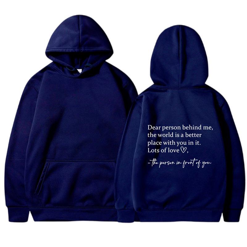 Plus Size XS-5XL European & American Drop Shoulder Hooded Sweatshirt