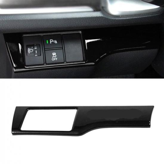 Headlight Switch Control Frame Cover For Honda Civic 10th 2016- Bright Black