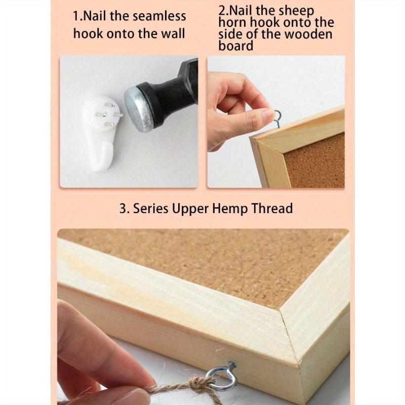 Cork Bulletin Board, Framed Cork Board, Oak Frame, Decorative Hanging Pin Board, Perfect For Office And Home Decor, Family School Message