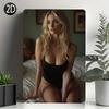 Sexy Girl Metal Tin Sign 20x30 cm for Garage & Workshop Decor
