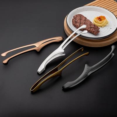 Koreanischer Stil Edelstahl Spitz Grillfleischzange Lebensmittelzange Gebackenes Brot Zange Hotel Restaurant Steakzange