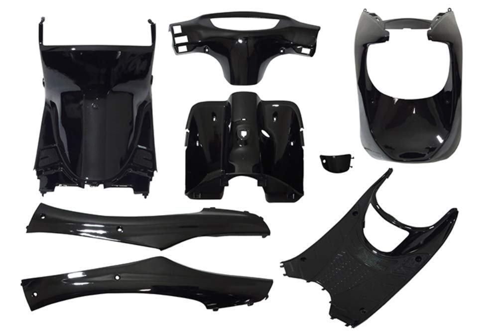 

Центр запчастей для мотоциклов Комплект из 8 штук внутреннего обтекателя, черный, окрашенный, для Honda Live Dio/ZX AF34/AF35, Тип 2, Номер детали 302573