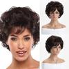 Synthetic Blonde Wig Short Curly Hair with Bangs Wig for Women Bouncy Curls Daily Mommy Wig Cosplay