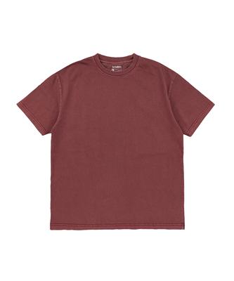 Leukeoseuteom The Essential 32S 2-Ply Pigment Short Sleeve Tee (Burgundy)