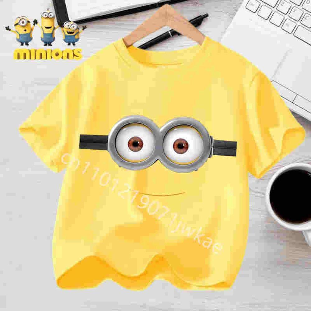 Cartoon Minions Short Sleeve T Shirt for Boy Girl T-Shirts Cute Children Tees Summer Kids Tops Casual Toddler Clothes