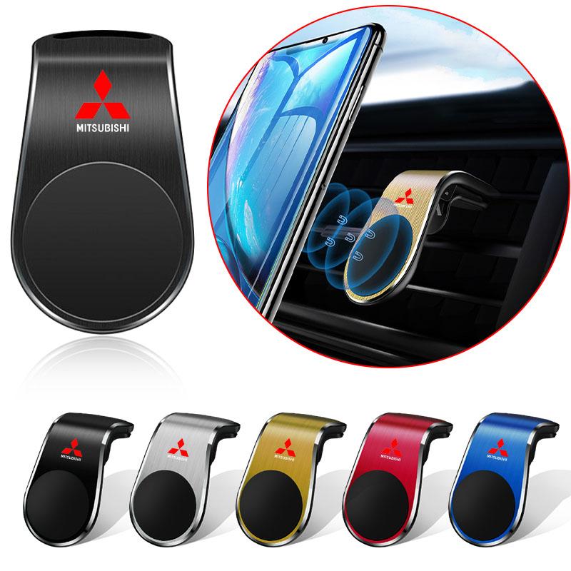 New Car Magnetic L-shaped Car Dedicated GPS Phone Holder Car for Mitsubishi Pajero Ralliart Asx Lancer Outlander Center Hub Cap usjp22