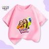 Unisex Kids Summer T-Shirt: Heart-Shaped Cartoon Print & Fun Slogan