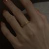 Vintage Gold Diamond Stud Index Ring for Women - Geometric Gift for Best Friend