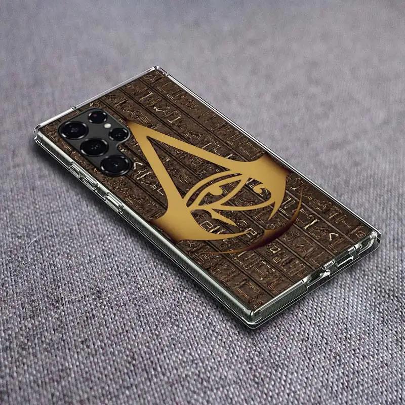 Ancient Egypt Egyptian God Horus Kemetic Heru Clear Phone Case for Samsung Galaxy S21 Plus S24 S23 S20 FE S22 S26 Ultra S25 Edge