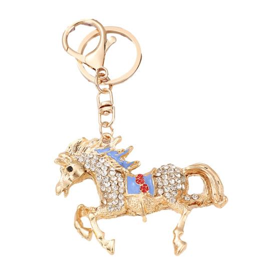 Year of Horse Keychain 2026 Horse Year Pendant Metal Carving Good Luck Charm Key Chain Bags Backpacks Decoration