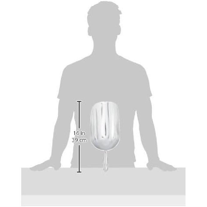 Aluminum Utility Scoop, - Bar Ice Scoop, Dry Bin Scoop, Dry Goods Scoop, Candy Scoop, Spice Scoop, X-Large, Commercial Grade - 85-Ounce