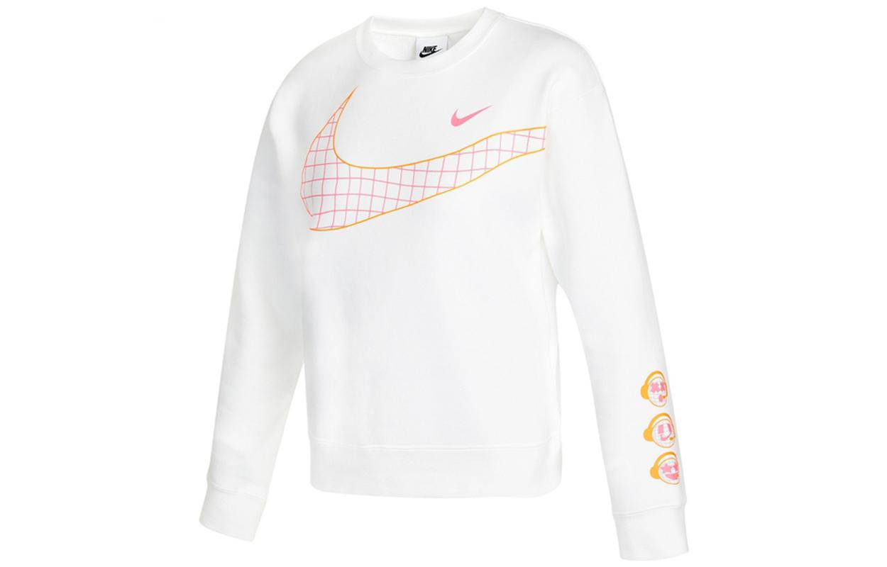 Nike Sweatshirts Women s White Crew Neck Moderate Regular DO6955-100 XL