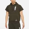 Jordan Dri-FIT Zion Besticktes Logo Schnelltrocknender Sport Kurzarm-Hoodie Herren Hoodie Grün DA9843-010