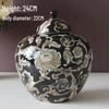 European Style Hand-Painted Ceramic Storage Jar for Living Room Décor