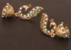 Touchstone Indian Bollywood Peacock Jewelry Earrings Antique Gold Tone for Women Enamel/Red/Green/White