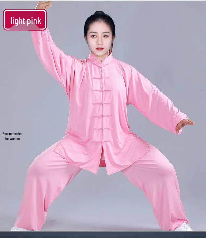 Špičková súprava obleku na Tai Chi z mliečneho hodvábu pre ženy a mužov - Jarné až jesenné vystúpenie Wushu, čínsky štýl