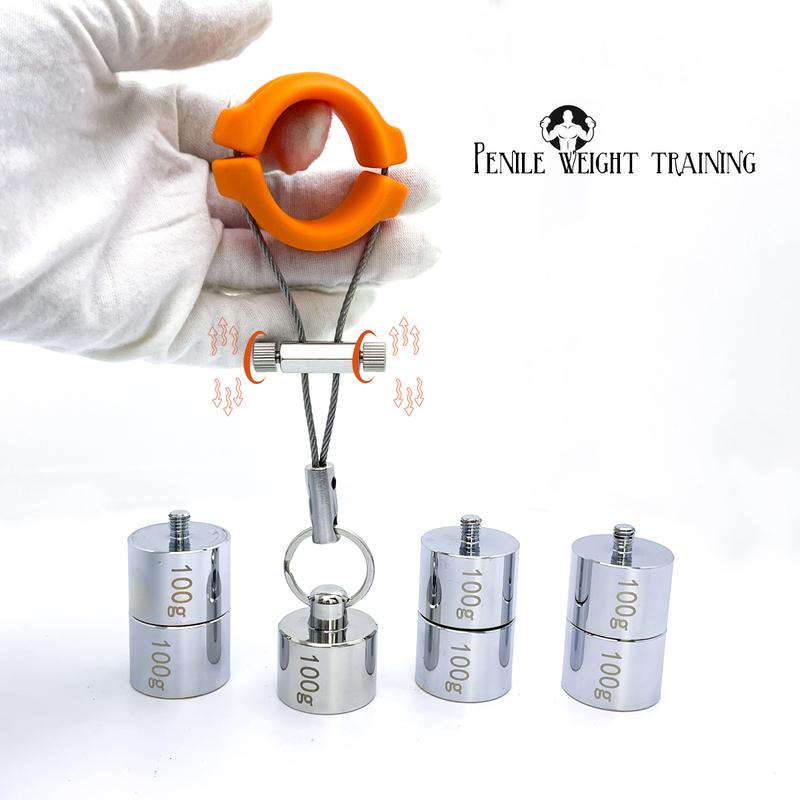 Adjustable Weight Stainless Steel Penis Trainer Penile Training Device Male Genital Exerciser Phallic Training Adult Sex Toys
