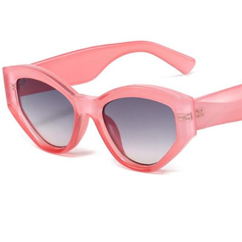 HOT Women Sun Glasses Jelly Color Anti-UV Spectacles Oversize Frame Eyeglasses Simplity Cat Eye Google Retro Sunglasses